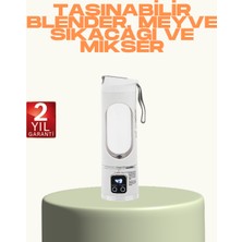 Mrt Teknik Şarjlı Taşınabilir Meyve Sıkacağı – 12 Bıçaklı Güçlü Blender