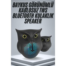 Mrt Teknik Tws Bluetooth Hoparlör Baykuş Tasarımlı Taşınabilir Rgb Işıklı Uzun Pil Ömrü