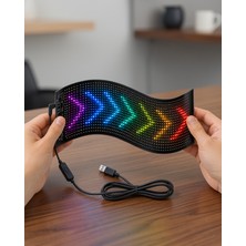 Mrt Teknik LED Mağaza Tabelası USB Destekli Renkli Rgb Kayan Yazı Paneli