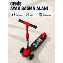 Lsk Çocuklar Için 3 Tekerlekli Scooter Ayarlanabilir Gidonlu Eğlenceli Sürüş Aracı