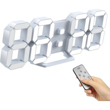 Tr 3D LED Masa Dijital Duvar Çalar Saat 24,7 cm Dekoratif Ev Kolay Kullanım Sessiz Erteleme Sıcak