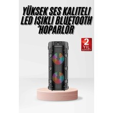 Filizora Digital Market Bluetooth Hoparlör Rgb LED Işıklı Büyük Boy Yüksek Bass Çift Loblu