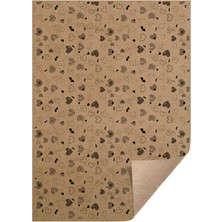Tr Fıxall Kraft Hediyelik Ambalaj Kağıdı Kalın 70X100 Cm. 10 Adet Kalp Desenli