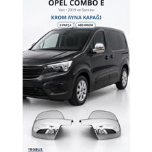 Trobus Opel Combo E 2019 ve Sonrası Uyumlu Krom Ayna Kapağı 2 Parça Abs Krom