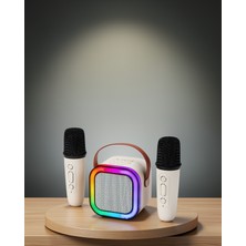 Twin Store Kablosuz Karaoke Hoparlör Bluetooth 5.0 XUCZ2MİKROFONLUSPEAKER-4