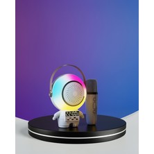 Twin Store Rgb Işıklı Astronot Tasarım Bluetooth Hoparlör Uczzztekmikrofonastrospeaker-1