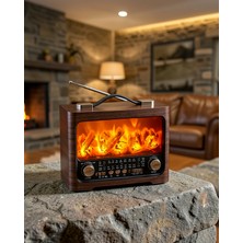 Twin Store Retro Şömine Tasarımı Bluetooth Hoparlör UCZZZFP821-3