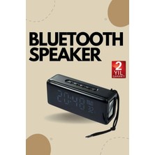 Twin Store Bluetooth Hoparlör Speaker Saat Göstergeli Uzun Pil Ömrü Taşınabilir