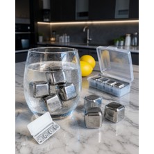 Twin Store Paslanmaz Metal Buz Küpü Takımı Hızlı Soğutma Uczzzbuzmaşa-6-1