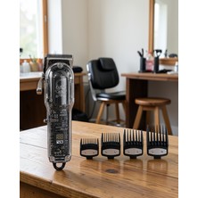 Twin Store Saç Kesme ve Tıraş Makinesi Ayarlanabilir Bıçaklı 4 Kılavuz Taraklı LCD Ekranlı