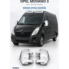 Trobus Opel Movano 3 2013 ve Sonrası Uyumlu Krom Ayna Kapağı 2 Parça Abs Krom