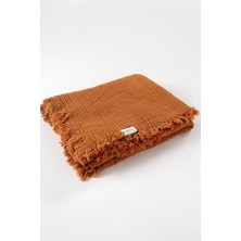 Tr Lamb 100X120CM Organik 4 Katlı Koyu Hardal Müslin Battaniye