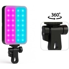 Str Store GZ666RGB Clip-Fill Taşınabilir Mini Rgb LED Selfie Işığı