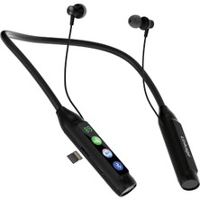 Nzm Store Linkage Lkb-39 Boyun Askılı Bluetooth 5.4 Kulaklık | 2800 Mah Dev Batarya ile 600 Saat Müzik, Sd Kart Okuyuculu & LCD Şarj Göstergeli Kulaklık