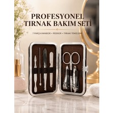 Elivora Manikür Pedikür Seti 7 Parça Tırnak Mantarı Tırnak Batığı Temizleme Taşınabilir Çanta