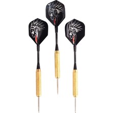 Delta 18 Gr. Dart Oku (3’lü Set) - Çelik Uç + Pirinç Gövde + Renkli Kanat - Dart Oku Seti