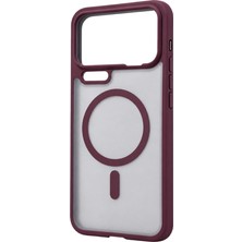 Elivora Xiaomi Mi 17 Pro Max Loji Magsafe Kapak - Bordo