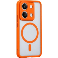Elivora Xiaomi Redmi Note 13 5g Loji Magsafe Kapak - Turuncu
