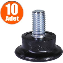 Badem10 Bingo M8 Civatalı Siyah Profil Ayakları 2.5 cm 25 mm Sert Plastik Malzeme