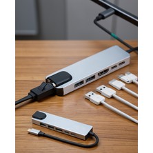 Hcc Trend USB Type-C Hub 8 Portlu Uuczzzzmacbookçeviriciiiiiii3