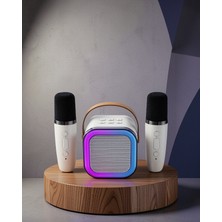 Hcc Trend Taşınabilir Karaoke Hoparlör Bluetooth 5.0 ve Çift Mikrofonlu