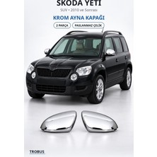 Trobus Skoda Yeti 2010 ve Sonrası Uyumlu Krom Ayna Kapağı 2 Parça Paslanmaz Çelik