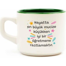 Happy Trend Büyük Mucize Küçükken Iyi Bir Öğretmene Rastlamaktır Beyaz Venüs Kupa - Öğretmenler Günü Hediyelik Kupa