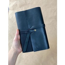 Happy Trend El Yapımı Hakiki Deri Kitap Kılıfı (Sıyah, A5)