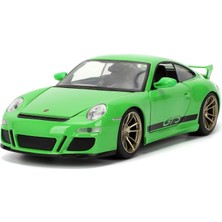 Happy Trend Toys Fast And Furious Model Araba Porsche 911 Gt3 2007 (Yeşil) - Fast & Furious 10 (Fast X) Film Arabası, Açılabilir Parçalarla, Ölçek 1:24 (20 Cm), 8 Yaşından Büyük Hayranlar Için