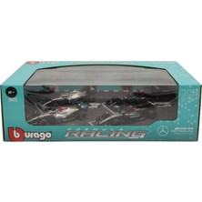 Happy Trend Formula 1 F1 4-Car Set - Mercedes Amg Petronas W12 W13 W14 - Hamilton, Russell - 1:43 Ölçekli - Inanılmaz Detaylı Döküm Koleksiyonu Replika Yarış Arabaları, Siyah ve Gümüş