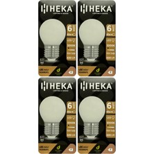 Tr 6W (48W) 3000K Sarı Işık E27 Duylu Soft LED G45 Ampul, 4 Adet