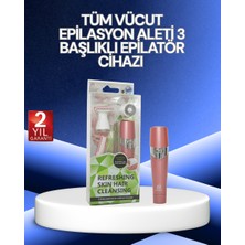 Dolapmix 3 Başlıklı Yüz ve Vücut Tüy Temizleme Cihazı Pembe