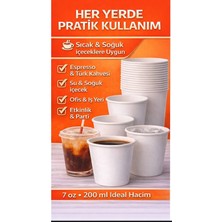 Owersea 7 Oz 250 Adet Karton Bardak Kokusuzdur, Sızdırma Yapmaz , Sıcak ve Soğuk Içecekler