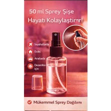 Owersea 12 Adet Boş Şişe 50 ml Spreyli Kolonya Şişesi Doldurulabilir Cep Plastik Parfüm Şişesi 50 ml