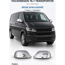 Trobus Volkswagen T6.1 Transporter 2020-2023 Uyumlu Krom Ayna Kapağı 2 Parça Abs Krom