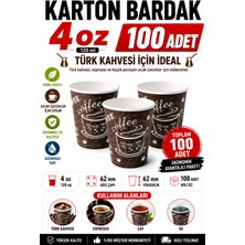 Optimex 4oz Karton Espresso Kahve Bardağı 100 Adet Türk Kahvesi Bardağı