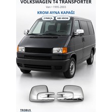 Trobus Volkswagen T4 Transporter 1995-2003 Uyumlu Krom Ayna Kapağı 2 Parça Abs Krom