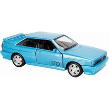 Şanal 1:32 Ölçekli Mavi Audi Quattro, Çek Bırak Model Araba