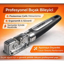 Owersea Çift Diskli Paslanmaz Çelik Bıçak Bileyici – Profesyonel El Tipi Ergonomik Bıçak Bileme Aparatı