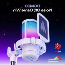 Şanal USB Mikrofon, Rgb Işıklı, Gürültü Azaltma Özelliği