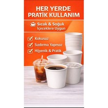 Owersea 4 Oz 100 Adet Karton Bardak Kokusuzdur, Sızdırma Yapmaz , Sıcak ve Soğuk Içecekler