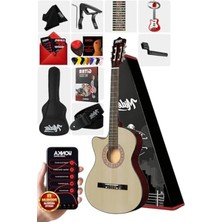 Şanal Natural Renkli Klasik Gitar, 4/4 Boy, Sap Ayarlı