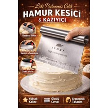 Owersea Paslanmaz Çelik Spatula Hamur Kazıyıcı 15 cm | Pasta Sıvama ve Krema Düzleştirici Mutfak Aparatı