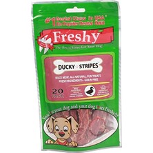 Şanal Ducky Stripes Gerçek Ördek Etli Köpek Ödül 20 Li Renkli