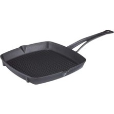 Şanal Döküm Izgara Tava, Metal Kulplu ve 26X26 cm Boyutunda