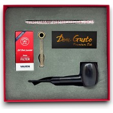 Bek Tobacco Longan 9mm Ahşap Pipo Seti Mat Siyah