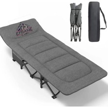 Şanal - Konfor Ultralight Kampet Portatif Kamp Yatağı Gri - 190X68X35CM