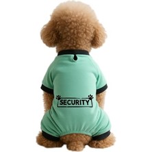 Şanal Kedi ve Köpek Kıyafeti & Elbisesi Mint 4 Bacak Tulum Security Siyah L