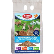 Şanal Tavşanlar IÇIN%100 Biyobozunur Kafes Altlığı - Yavru/yetişkin Astımlı ve Alerjik Tavşan Için Uygun - Kimyasal Içermeyen Çam Peleti 2 kg 4 L (1)