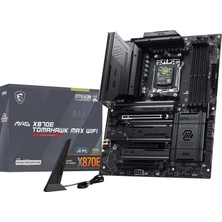 Şanal Msı MB Mag X870E Tomahawk Max Wıfı Am5 Ddr5 8400MHZ(OC) Usb4 4x M.2 HDMI 2x Type-C Dp 5g Lan Wıfı 7 Rgb Atx